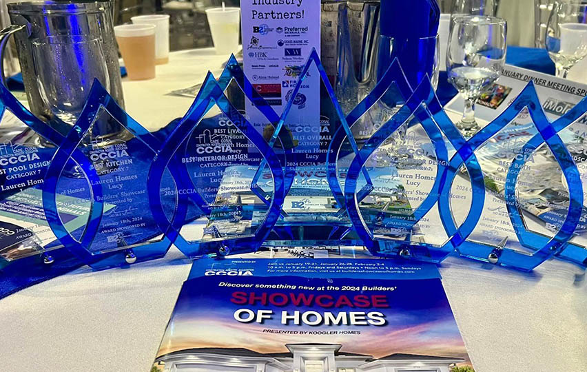 Lauren homes awards won at builder showcase