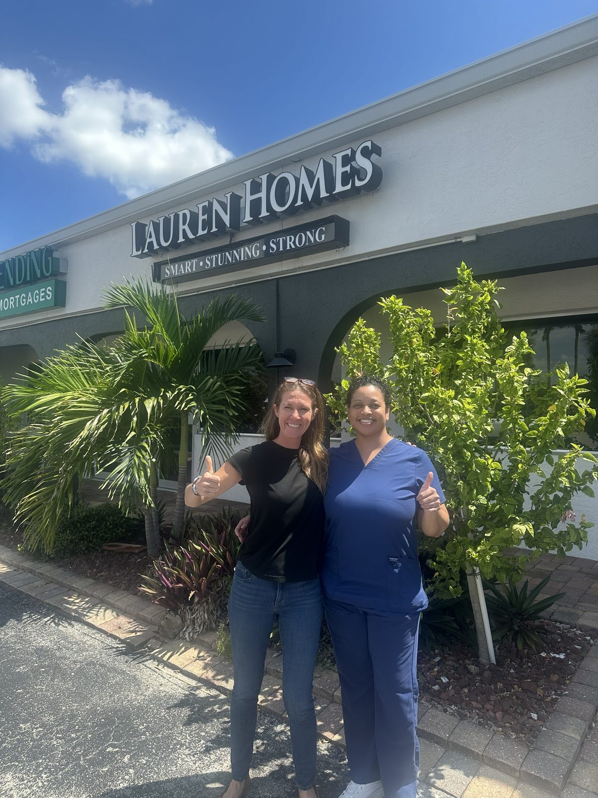 Lauren Homes and the homeowner celebrating the start of a custom home design on acreage in North Fort Myers, Florida